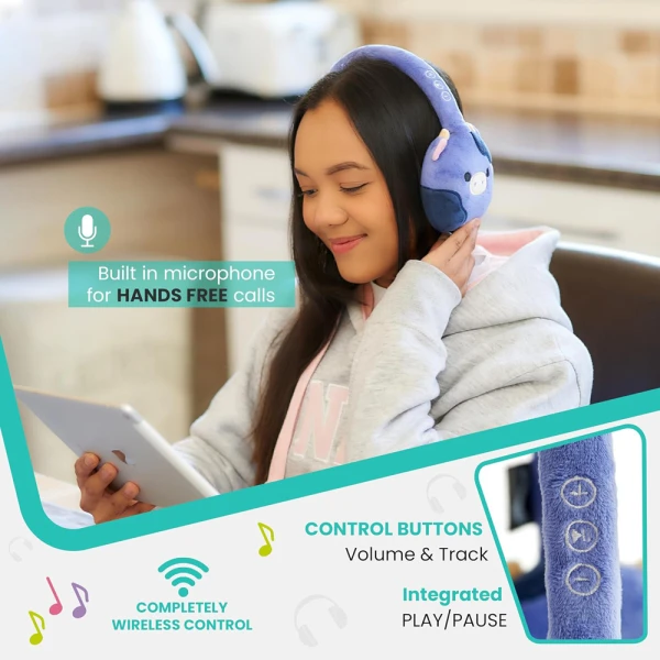 SQUISHMALLOWS PLUSH BLUETOOTH HEADPHONES - INGRED THE COW