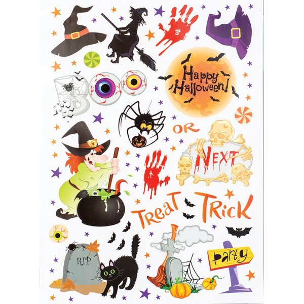 WINDOW STICKERS HALLOWEEN - 8 DESIGNS