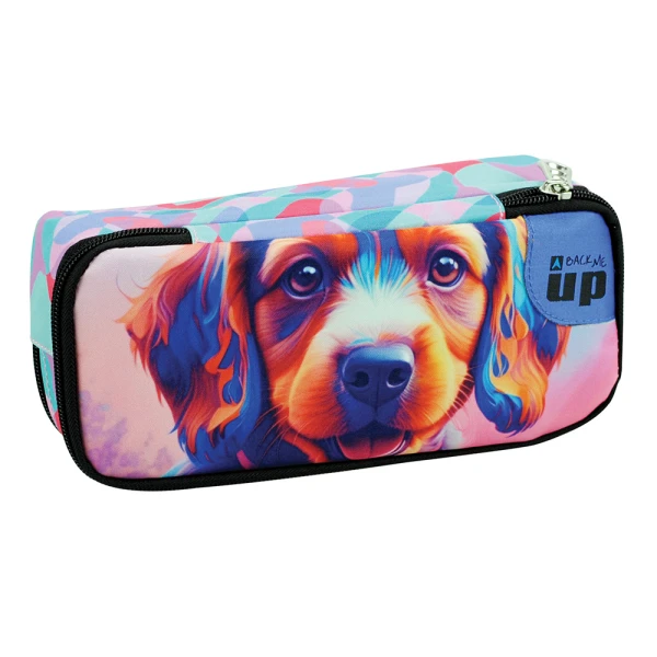 BACK ME UP OVAL PENCIL CASE PUPPY