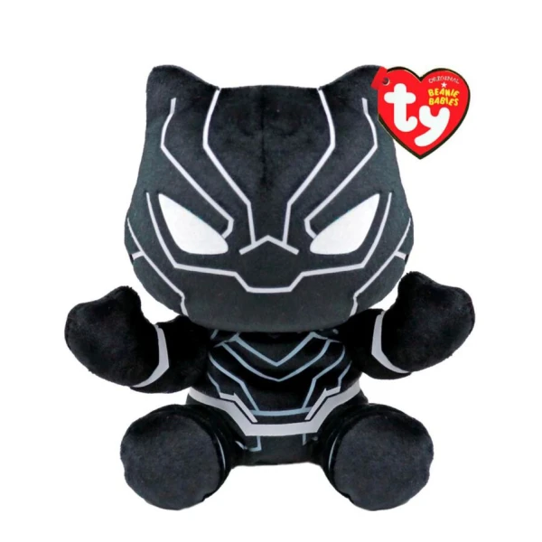 TY BEANIE BABIES MARVEL FLUFFY 15 cm - BLACK PANTHER