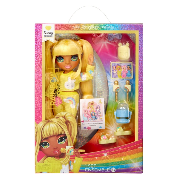 RAINBOW HIGH JUNIOR HIGH PJ PARTY ΚΟΥΚΛΑ - SUNNY (YELLOW)