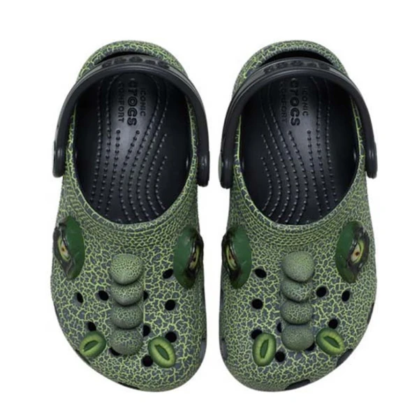 CROCS CLASSIC CLOG TODDLER SCARY DINO BLACK