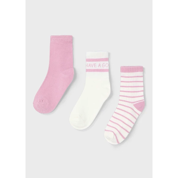 MAYORAL SET 3 SOCKS PINK 