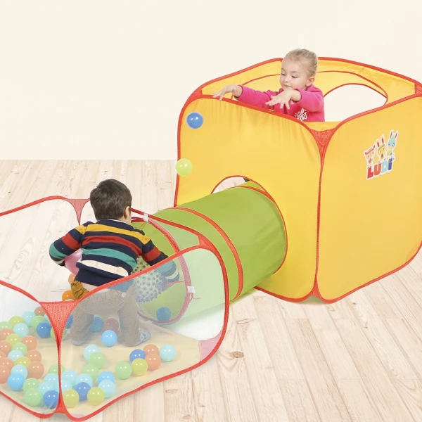 LUDI KIDS POP UP TENT CUBE WITH TUNNEL