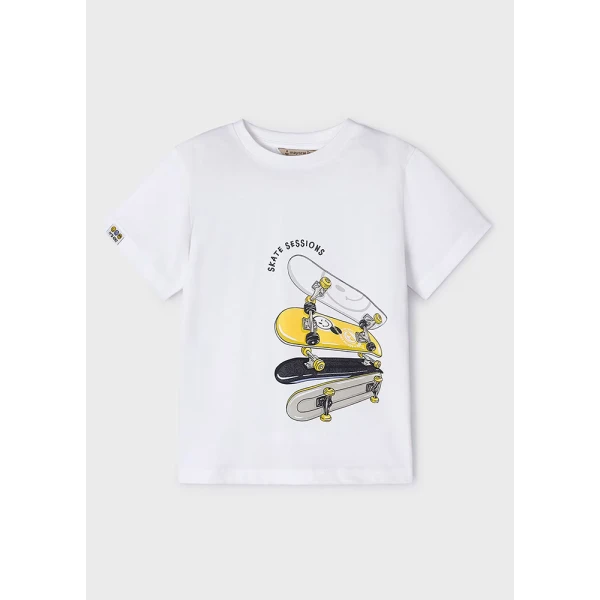 MAYORAL SHORT SLEEVES BLOUSE SKATE WHITE