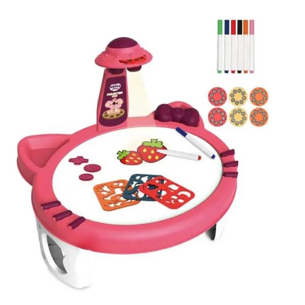 LARGE PINK PROJECTOR WITH LEGS MANY DESIGNS AND LIGHT