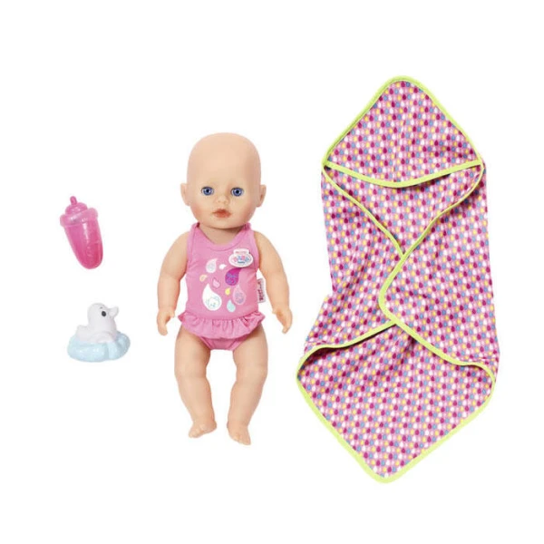 DOLL MY LITTLE BABY BORNE WITH BATHROBE 32 CM.