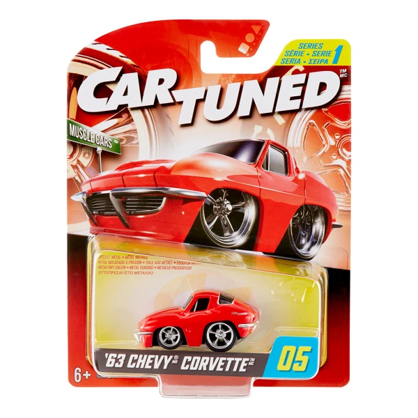 CAR-TUNED™ AYTOKINHTO ΣΕΙΡΑ 1 - \'63 CHEVY CORVETTE ΚΟΚΚΙΝΟ