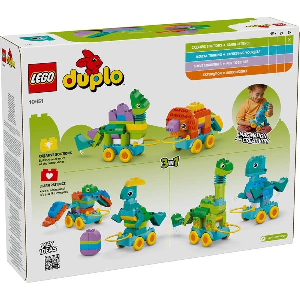 LEGO® DUPLO® TOWN 3ΣΕ1 ΔΕΙΝΟΣΑΥΡΟΙ ΣΕ ΤΡΟΧΟΥΣ