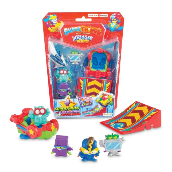 SUPERTHINGS ΜΙΚΡΟΠΛΑΣΜΑΤΑ KAZOOM KIDS BLISTER 4 ΦΙΓΟΥΡΕΣ ΜΕ ΑΞΕΣΟΥΑΡ ΓΙΑ 3+ ΧΡΟΝΩΝ