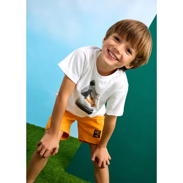 MAYORAL SET COTTON ATHLETICS ORANGE 