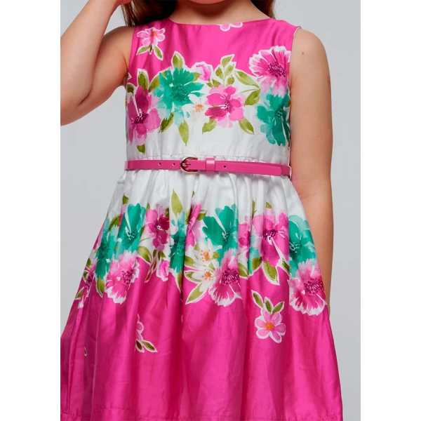 MAYORAL DRESS EDGING FUCHSIA