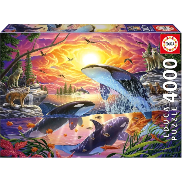 EDUCA ΠΑΖΛ 4000 τεμ. ORCAS AND WOLVES