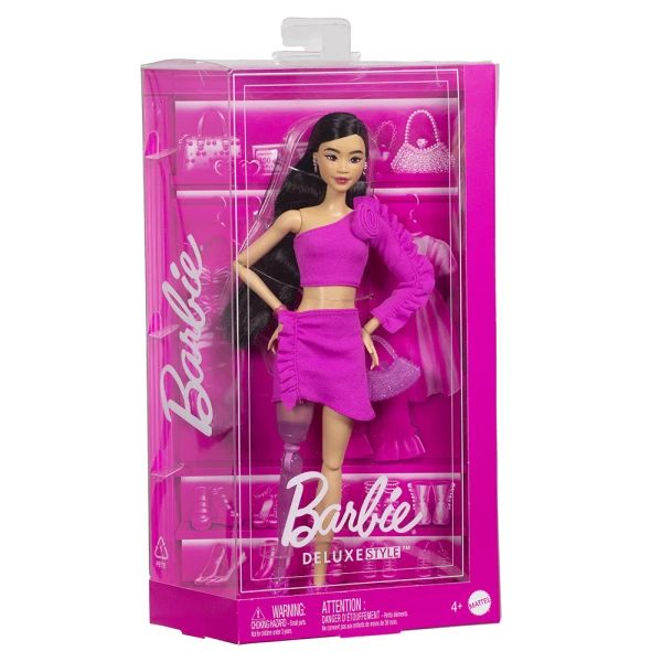 BARBIE DELUXE FASHIONISTAS DOLL - PINK ONE-SHOULDER SET