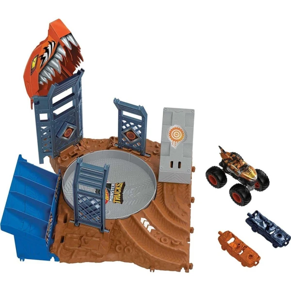 HOT WHEELS MT ARENA WORLD MEDIUM SETS - TIGER SHARK SPIN-OUT CHALLENGE