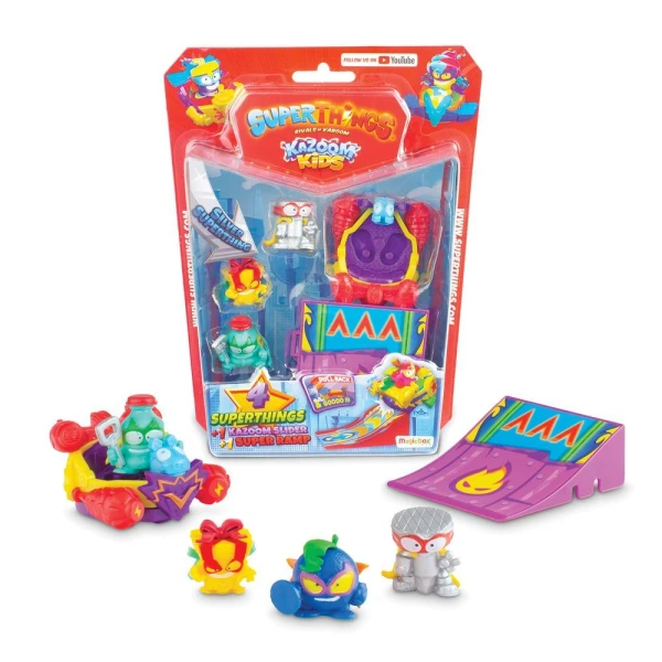 SUPERTHINGS ΜΙΚΡΟΠΛΑΣΜΑΤΑ KAZOOM KIDS BLISTER 4 ΦΙΓΟΥΡΕΣ ΜΕ ΑΞΕΣΟΥΑΡ ΓΙΑ 3+ ΧΡΟΝΩΝ