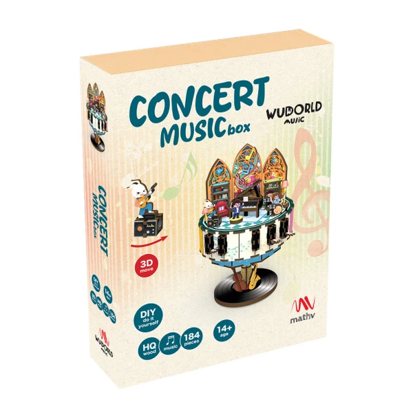WUDORLD ΞΥΛΙΝΗ ΚΑΤΑΣΚΕΥΗ CONCERT MUSIC BOX