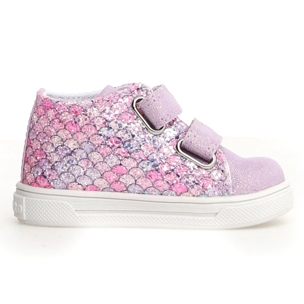 NATURINO ΠΑΙΔΙΚΑ ΠΑΠΟΥΤΣΙΑ FALCOTTO MICHAEL GLITTER SCALES CANVAS ΛΙΛΑ ΠΟΛΥΧΡΩΜΟ