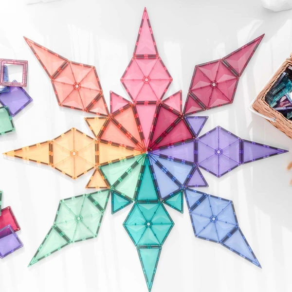 CONNETIX MAGNETIC TILES PASTEL GEOMETRY PACK 40 pcs
