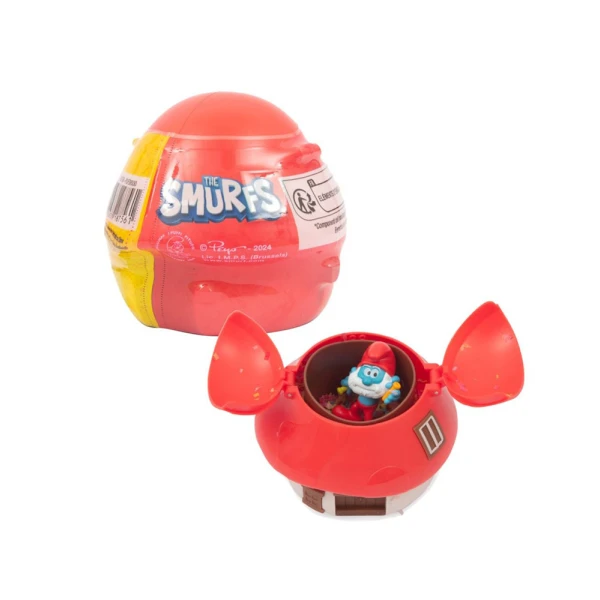 SMURFS HOUSE WITH CONFETTI AND SURPRISE FIRURE - 6 COLOURS
