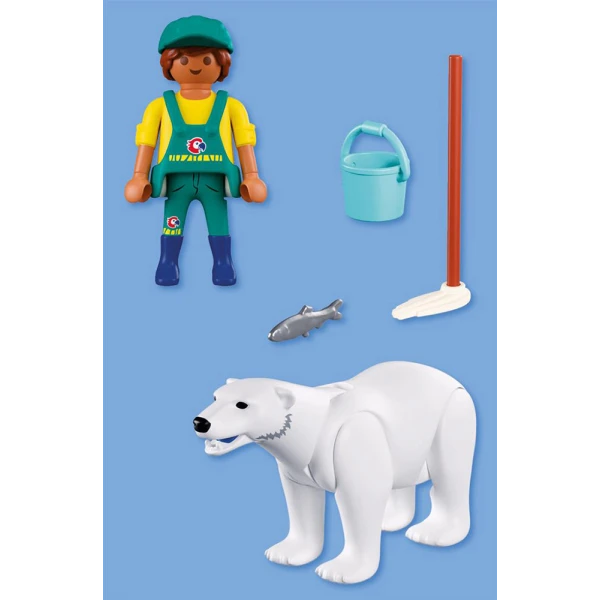 PLAYMOBIL ANIMALS & FRIENDS ZOO POLAR BEAR AND ZOOKEEPER