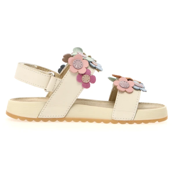 NATURINO KIDS SANDALS NUMEES CALF MILK MULTICOLOR