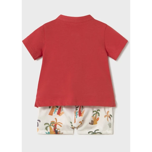 MAYORAL SET TROUSERS SHORT AND ORANGE POLO