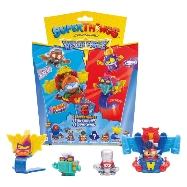 SUPERTHINGS ΜΙΚΡΟΠΛΑΣΜΑΤΑ RESCUE FORCE BLISTER 6 ΦΙΓΟΥΡΕΣ ΜΕ ΑΞΕΣΟΥΑΡ ΓΙΑ 4+ ΧΡΟΝΩΝ - 6 ΣΧΕΔΙΑ