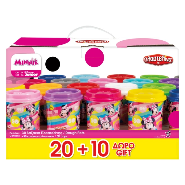 AS ΠΛΑΣΤΕΛΙΝΗ DISNEY MINNIE 20 ΒΑΖΑΚΙΑ + 10 ΔΩΡΟ ΜΕ ΚΑΠΑΚΙΑ ΚΑΛΟΥΠΑΚΙΑ (13 ΧΡΩΜΑΤΑ) 3KG