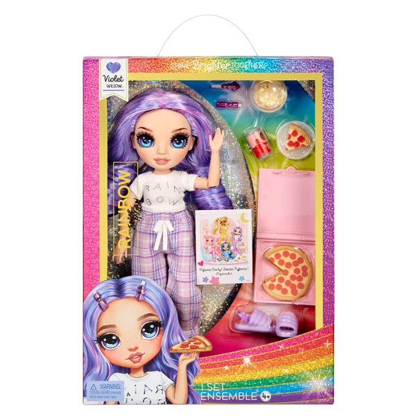 RAINBOW HIGH JUNIOR HIGH PJ PARTY ΚΟΥΚΛΑ - VIOLET (PURPLE)