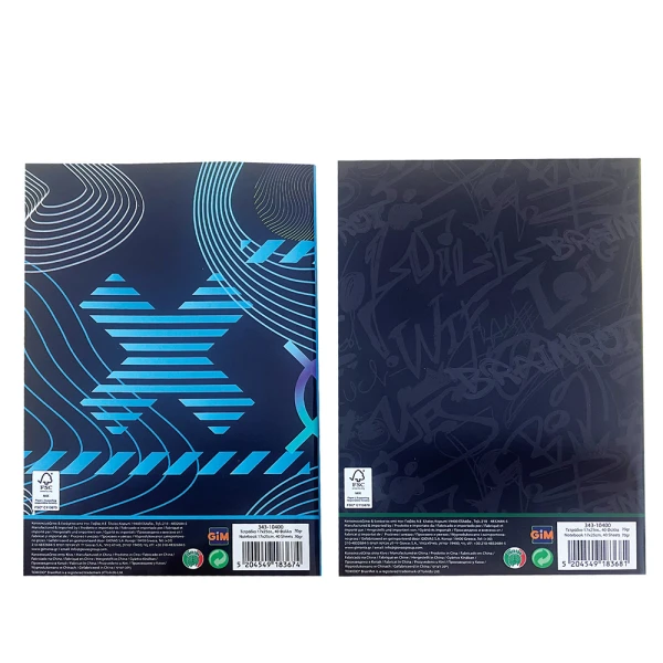 STAPLED NOTEBOOK 17X25 cm 40 SHEETS TOIKIDO BRAINROT - 2 DESIGNS