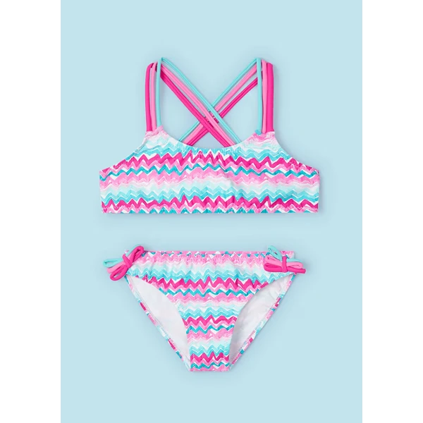MAYORAL BIKINI STRIPS FUCHSIA