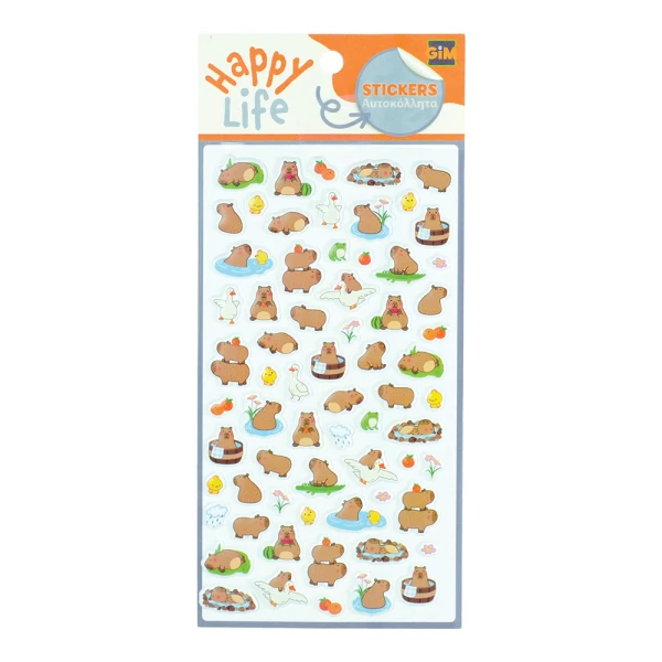 ΑΥΤΟΚΟΛΛΗΤΑ PUFFY CAPYBARA BATH TIME
