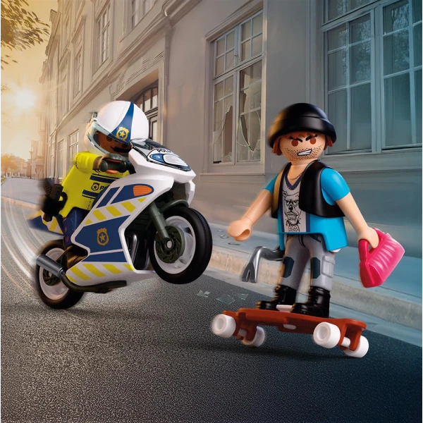 PLAYMOBIL ΑΣΤΥΝΟΜΙΚΗ ΚΑΤΑΔΙΩΞΗ ΜΕ ΜΟΤΟΣΙΚΛΕΤΑ