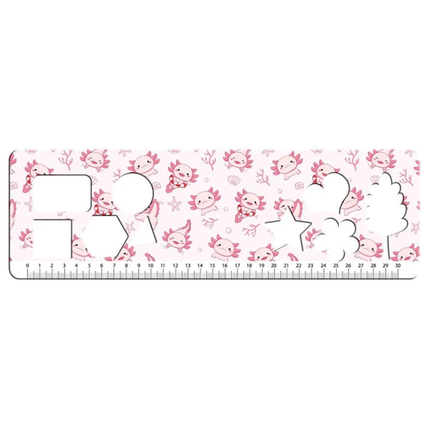 DRAWING PAD 23Χ33 cm 40 SHEETS WITH STICKERS & STENCIL AXOLOTL - 2 DESIGNS