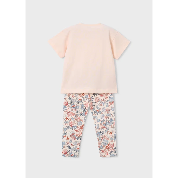 MAYORAL SET LEGGINGS PRINTED SALMON 