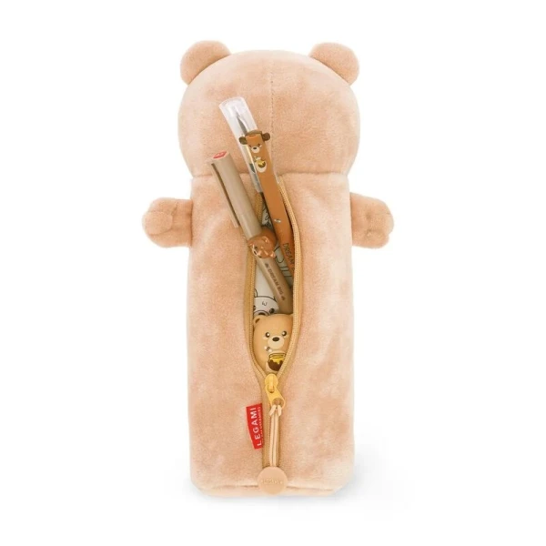 LEGAMI PLUSH PENCIL CASE SUPER SOFT - TEDDY BEAR