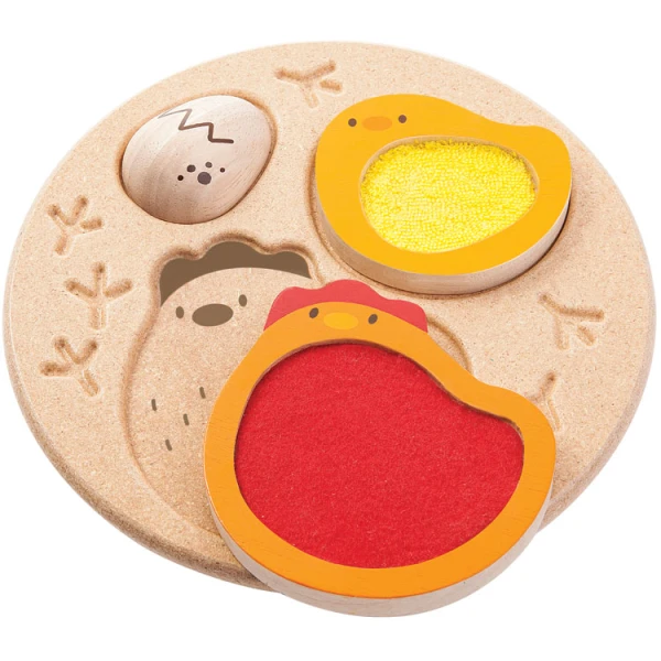 PLAN TOYS WOODEN PUZZLE WITH chicks
