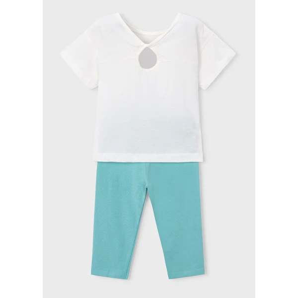 MAYORAL SET LEGGINGS SHORT GREENBLUE