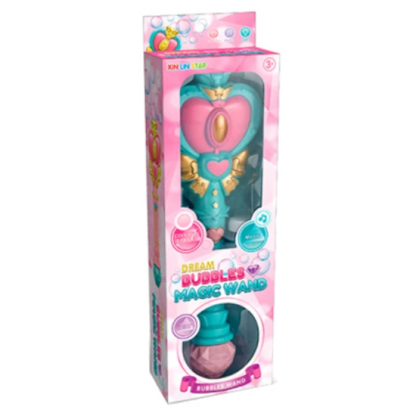 MAGIC STICK FOR SOAP BUBBLES WITH LIGHTS & SOUNDS - 2 COLOURS