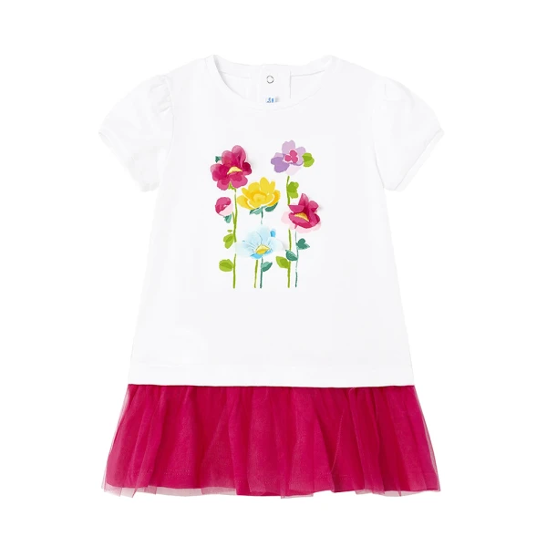 MAYORAL COMBINED DRESS TULLE ORCHID