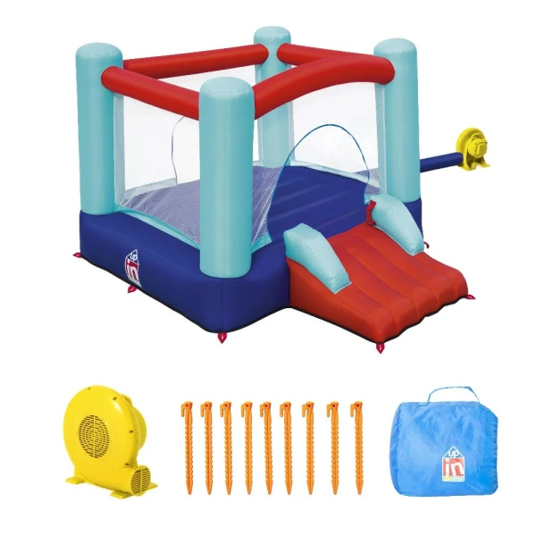 BESTWAY UP-IN AND OVER ΦΟΥΣΚΩΤΟ ΤΡΑΜΠΟΛΙΝΟ SPRING n\' SLIDE PARK 250X210X152 εκ.