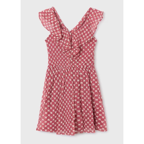 MAYORAL DRESS  EMBROIDERY PINK