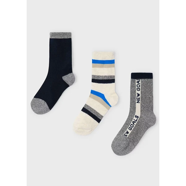 MAYORAL SET 3 SOCKS FINAL SCORE BLACK-BLUE