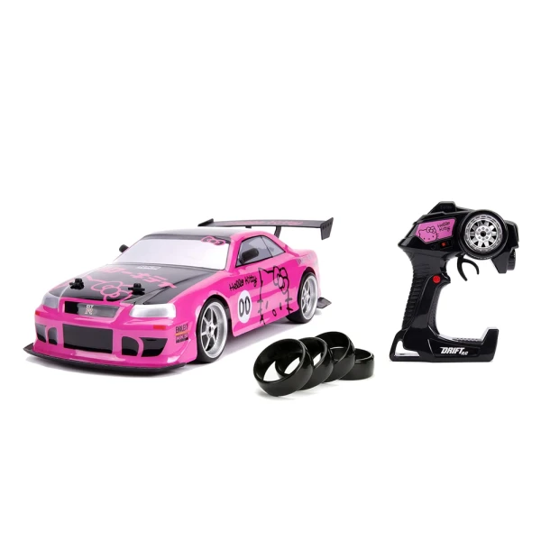 ΤΗΛΕΚΑΤΕΥΘΥΝΟΜΕΝΟ ΑΥΤΟΚΙΝΗΤΟ HELLO KITTY 1:10 2002 DRIFT NISSAN SKYLINE GT-R