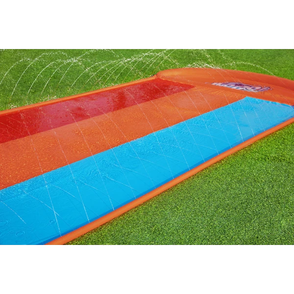 BESTWAY H2OGO! TRIPLE SLIDE 4.88m INFLATABLE GARDEN TSUNAMI SPLASH RAMP