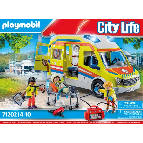 PLAYMOBIL CITY LIFE AMBULANCE WITH RESCUERS
