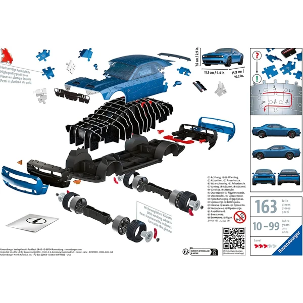 RAVENSBURGER 3D ΠΑΖΛ 108 τεμ. DODGE CHALLENGER HELLCAT