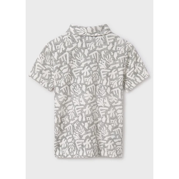 MAYORAL POLO SHORT SLEEVES PRINTED WHITE 