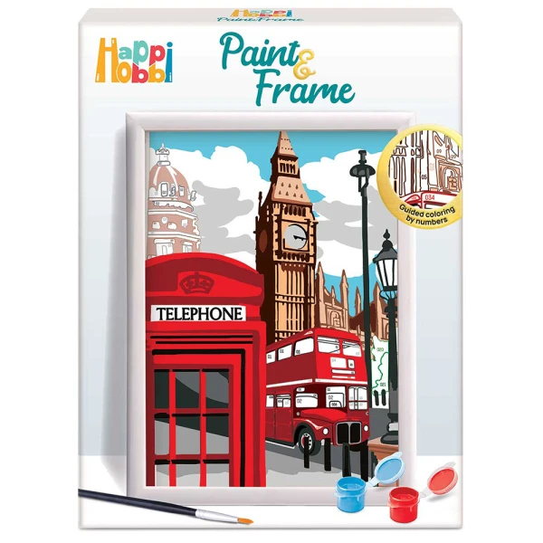 HAPPIHOBBI PAINT & FRAME BY NUMBERS MAJESTIC LONDON FOR 12+ YEARS